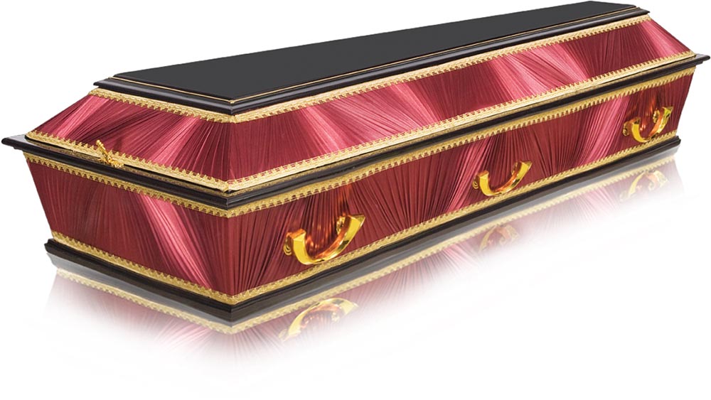 Гроб ФКК-4 комби. тканью колода от 1,8 до 2,1 м.