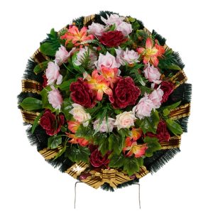 Корзина из искусственных цветов № 3