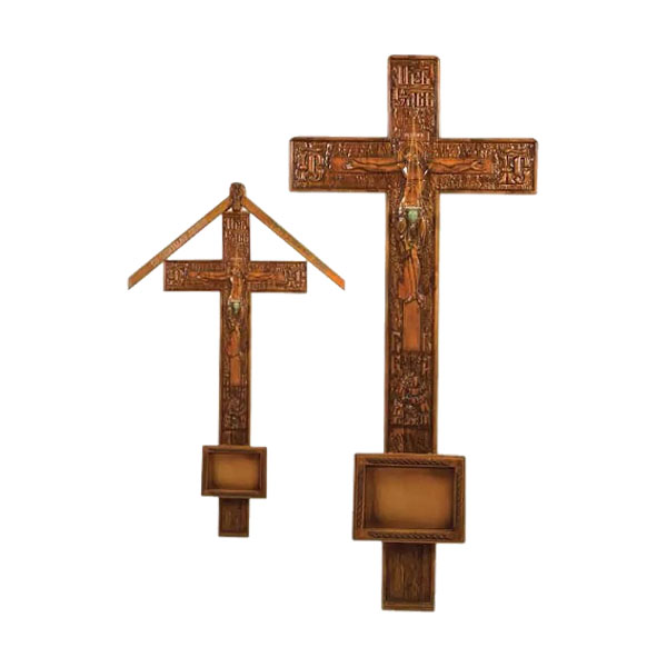 Крест Резной №2; высота 200 см. (с крышкой, без крышки)