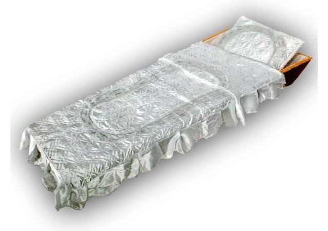 Комплект Элегия (подушка+покрывало) серебро