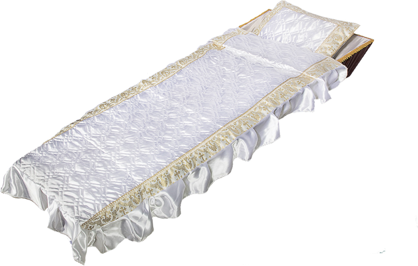 Комплект Собор (подушка+покрывало) золото