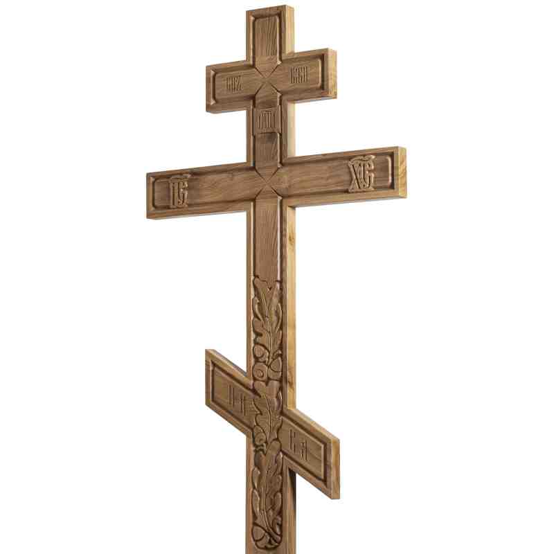 Крест дубовый - дубовые листья 120мм