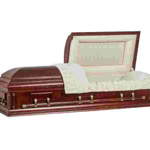 Гроб двухкрышечный Lincoln Коньяк матовый