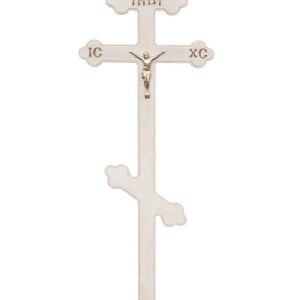 Крест Ажурный белый с Иисусом
